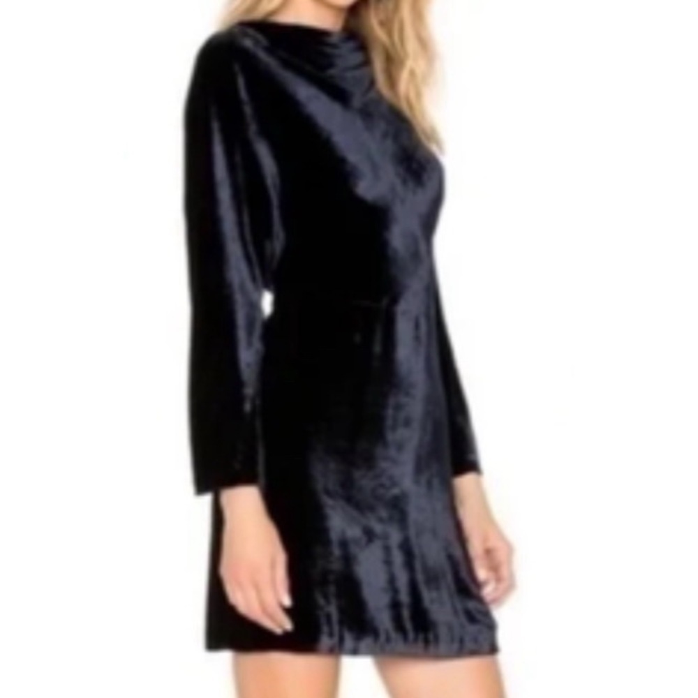 A.L.C. Marin Velvet Dress in Navy
